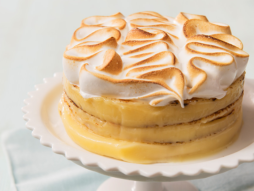 Gâteau de crêpes citron meringué Crêpes en fête