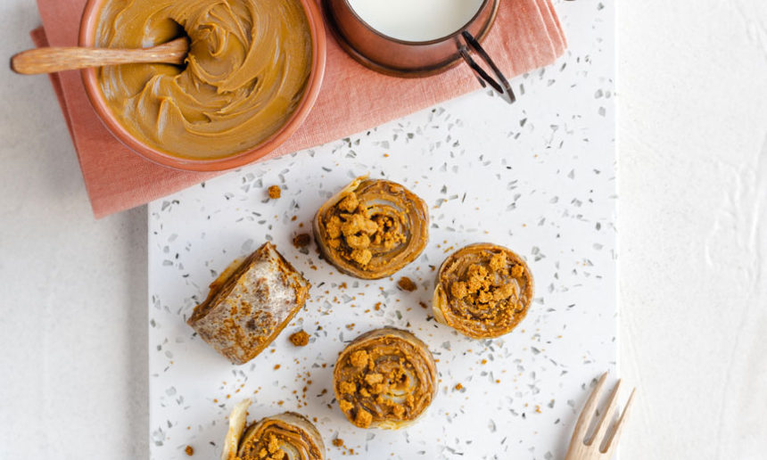 Makis de crêpes et pâte à tartiner au Speculoos